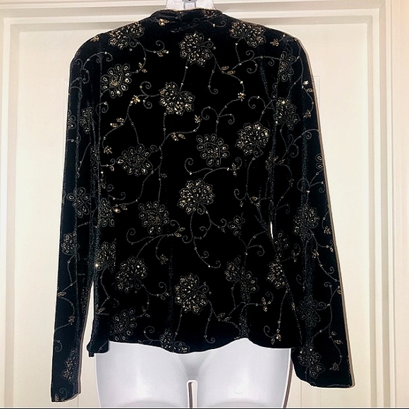 R&K VELVET EMBROIDERED Stretch Jacket- 8 - Picture 6 of 8